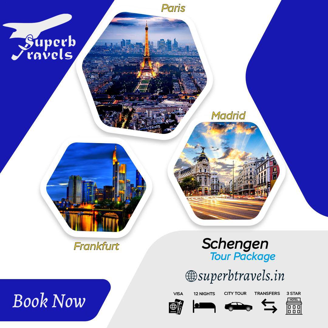 Paris Superb κνείς Madrid Frankfurt Schengen Tour Package superbtravels.in Book BookNow Now VISA 12 12N NIGHTS CITY CITYTOUR TOUR TRANSFERS 3STAR 原拉工工県" .
